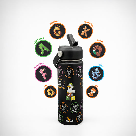 English Alphabet Water Bottle