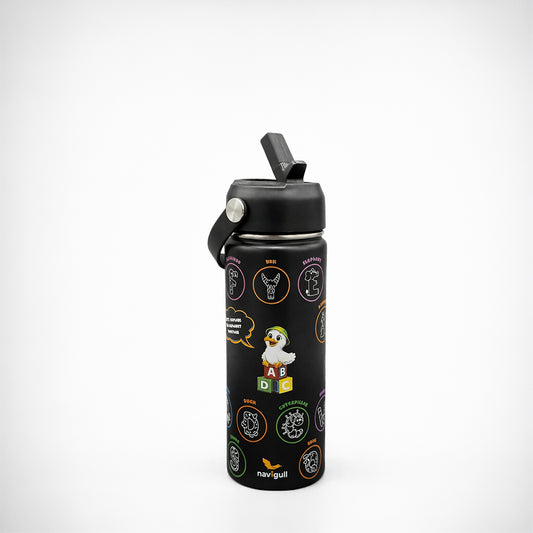 English Alphabet Water Bottle